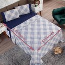 Ver imagem 4 de Jogo Lençol King Micropercal 457207/azul 04 Peças