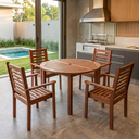 Ver imagem 3 de Conjunto com 1 Mesa 4 Cadeiras Pink Sands Marrom/Madeira