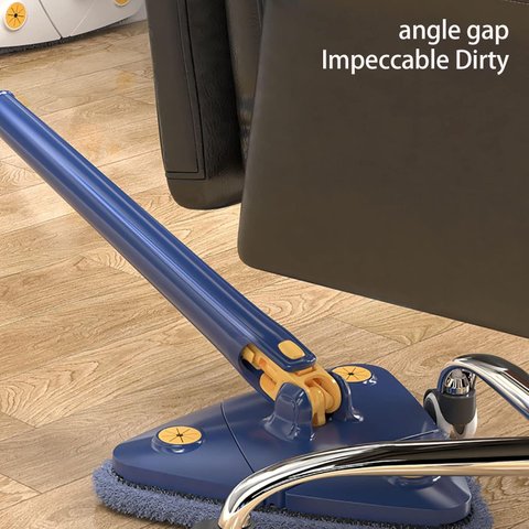 Mop Triangular Retrátil Giratório De 360 graus?Mop De Limpeza De Alça Longa Ajustável De 130 Cm,Mop 