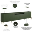 Ver imagem 2 de Rack para Sala de Estar Tv 75 Pol 4 Portas Brise Pés Industrial Dourado Alef I03 Musgo - Lyam Decor