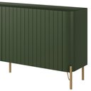 Ver imagem 6 de Rack para Sala de Estar Tv 75 Pol 4 Portas Brise Pés Industrial Dourado Alef I03 Musgo - Lyam Decor
