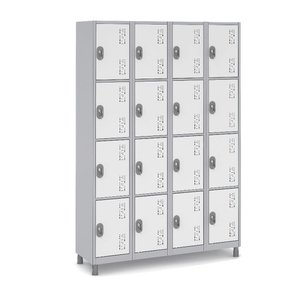 Armários Guarda Volume Aço 16 Portas para Vestiários Cor:branco
