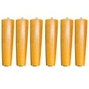 Ver imagem 1 de Kit 06 Pés Palito Madeira 15 Cm Rosqueável P02 Móveis Poltrona Puff Mesa - Inoviza