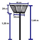 Ver imagem 6 de Lixeira de Embutir para Calçada Lixeira de Rua Grande Reforçada em Aço Residencial Casa