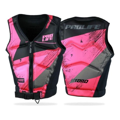 Colete Salva-vidas Homologado Hydro Citrus Rosa | Tamanho P (25kg a 35 Kg)