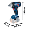 Chave de Impacto Bosch Gds 18v400 C/2bat 4ah Carregador e Maleta - 4