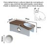 Comedouro Bebedouro Hibrido Pet Mdf Elevado Cachorro - 2
