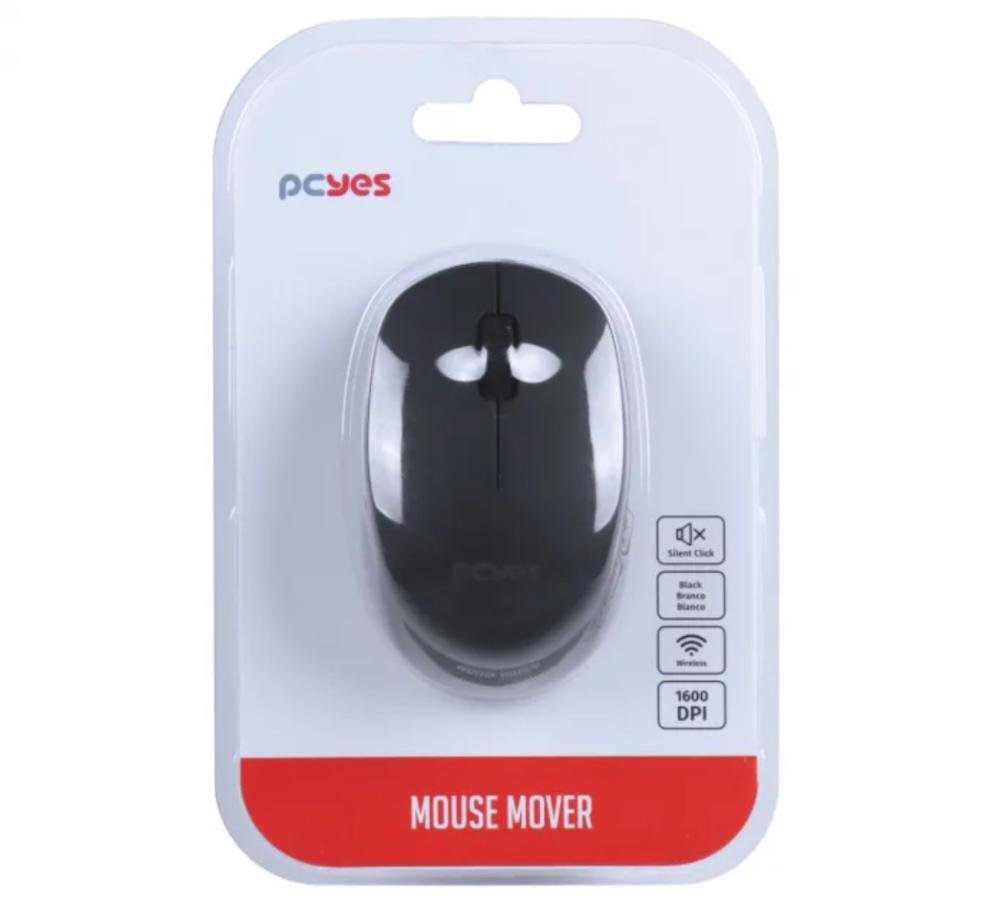 Mouse Mover BLACK sem Fio Silent CLICK 1600 DPI PMMWSCB- Preto - 4