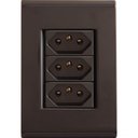 Ver imagem 1 de Conjunto 4x2 com 3 Tomadas 2P+T 10 A 250 V Tramontina Liz Grafite Tramontina