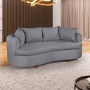 Ver imagem 1 de Sofa 4 Lugares Veludo M-204 2m Living Estofados Martins Veludo Cinza Escuro