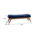 Ver imagem 3 de Puff em Veludo 160cm 40cm x 45cm Horus Azul