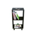 Ver imagem 2 de Mesa de Cabeceira Nicho 60x24 Preta com Prateleira