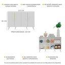 Ver imagem 6 de Aparador Buffet 4 Portas Retrô Viena V3606 Branco Branco
