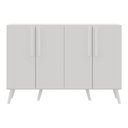 Ver imagem 3 de Aparador Buffet 4 Portas Retrô Viena V3606 Branco Branco