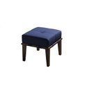 Ver imagem 2 de Puff 45cm Pés Imbuia Livia Azul