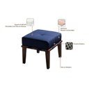 Ver imagem 4 de Puff 45cm Pés Imbuia Livia Azul