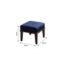 Ver imagem 3 de Puff 45cm Pés Imbuia Livia Azul