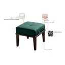 Ver imagem 4 de Puff 45cm Pés Imbuia Livia Verde