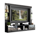 Ver imagem 2 de Estante com Espelho para Tv até 65" Multimóveis Oslo Fg3389 Preta/branca
