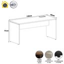 Ver imagem 2 de Mesa Escritório Plataforma 150cm 1 Cx de Tomada Pé Painel F5 Cor:cinza Sagrado com Preto