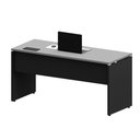 Ver imagem 5 de Mesa Escritório Plataforma 150cm 1 Cx de Tomada Pé Painel F5 Cor:cinza Sagrado com Preto
