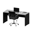 Ver imagem 3 de Mesa Escritório Plataforma 150cm 1 Cx de Tomada Pé Painel F5 Cor:cinza Sagrado com Preto