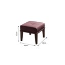 Ver imagem 3 de Puff 45cm Pés Imbuia Livia Rosa