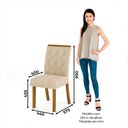 Ver imagem 5 de Conjunto 4 Cadeiras Estofadas Lupita Casa 812 Nature Linho