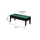 Ver imagem 3 de Puff 100cm Pés Imbuia Livia Moderno Verde
