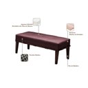 Ver imagem 4 de Puff 100cm Pés Imbuia Livia Moderno Rosa