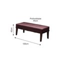 Ver imagem 3 de Puff 100cm Pés Imbuia Livia Moderno Rosa