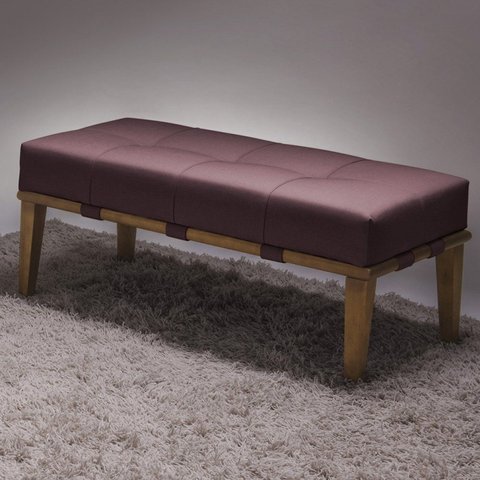 Puff em Veludo 100cm 42cm x 45cm Livia Rosa