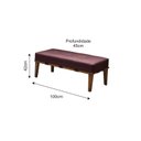 Ver imagem 3 de Puff em Veludo 100cm 42cm x 45cm Livia Rosa
