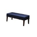 Ver imagem 2 de Puff 140cm Pés Imbuia Livia Moderno Azul
