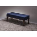 Ver imagem 1 de Puff 140cm Pés Imbuia Livia Moderno Azul