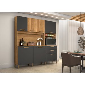 Kit Armário de Cozinha 7 Peças Gold Alta Qualidade Vitamov