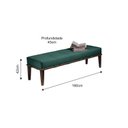 Ver imagem 3 de Puff 140cm Pés Imbuia Livia Moderno Verde