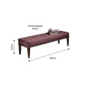 Ver imagem 3 de Puff 140cm Pés Imbuia Livia Moderno Rosa