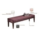 Ver imagem 4 de Puff 140cm Pés Imbuia Livia Moderno Rosa