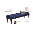 Ver imagem 4 de Puff 160cm Pés Imbuia Livia Moderno Azul