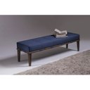 Ver imagem 1 de Puff 160cm Pés Imbuia Livia Moderno Azul