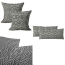 Ver imagem 3 de Peseira Cama Casal Queen Decorativa + 4 Capa Almofada Bege