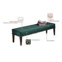Ver imagem 4 de Puff 160cm Pés Imbuia Livia Moderno Verde