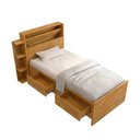 Ver imagem 2 de Cama Isa Solteiro com Gavetas Laterais e Colchão D23 para Quarto Pequeno - Nature