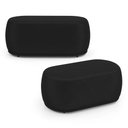 Ver imagem 1 de Kit 02 Puffs Decorativos Orgânicos Molly 02 Lugares Veludo Preto - Desk Design