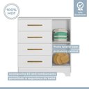Ver imagem 7 de Quarto de Bebê Completo com Guarda-roupa, Berço e Cômoda Manu Tigus Baby