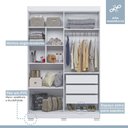 Ver imagem 3 de Quarto de Bebê Completo com Guarda-roupa, Berço e Cômoda Manu Tigus Baby
