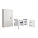 Ver imagem 2 de Quarto de Bebê Completo com Guarda-roupa, Berço e Cômoda Manu Tigus Baby