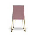 Ver imagem 4 de Cadeira Decorativa Lille Jantar Estar Base Gold Veludo Rosê