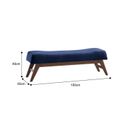 Ver imagem 3 de Puff 100cm Pés Imbuia Horus Moderno Azul